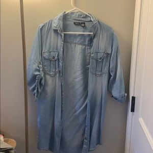 Jean long sleeve cover up